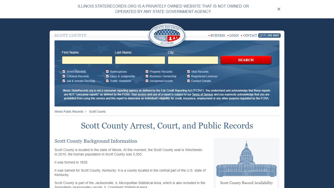 Scott County Arrest, Court, and Public Records